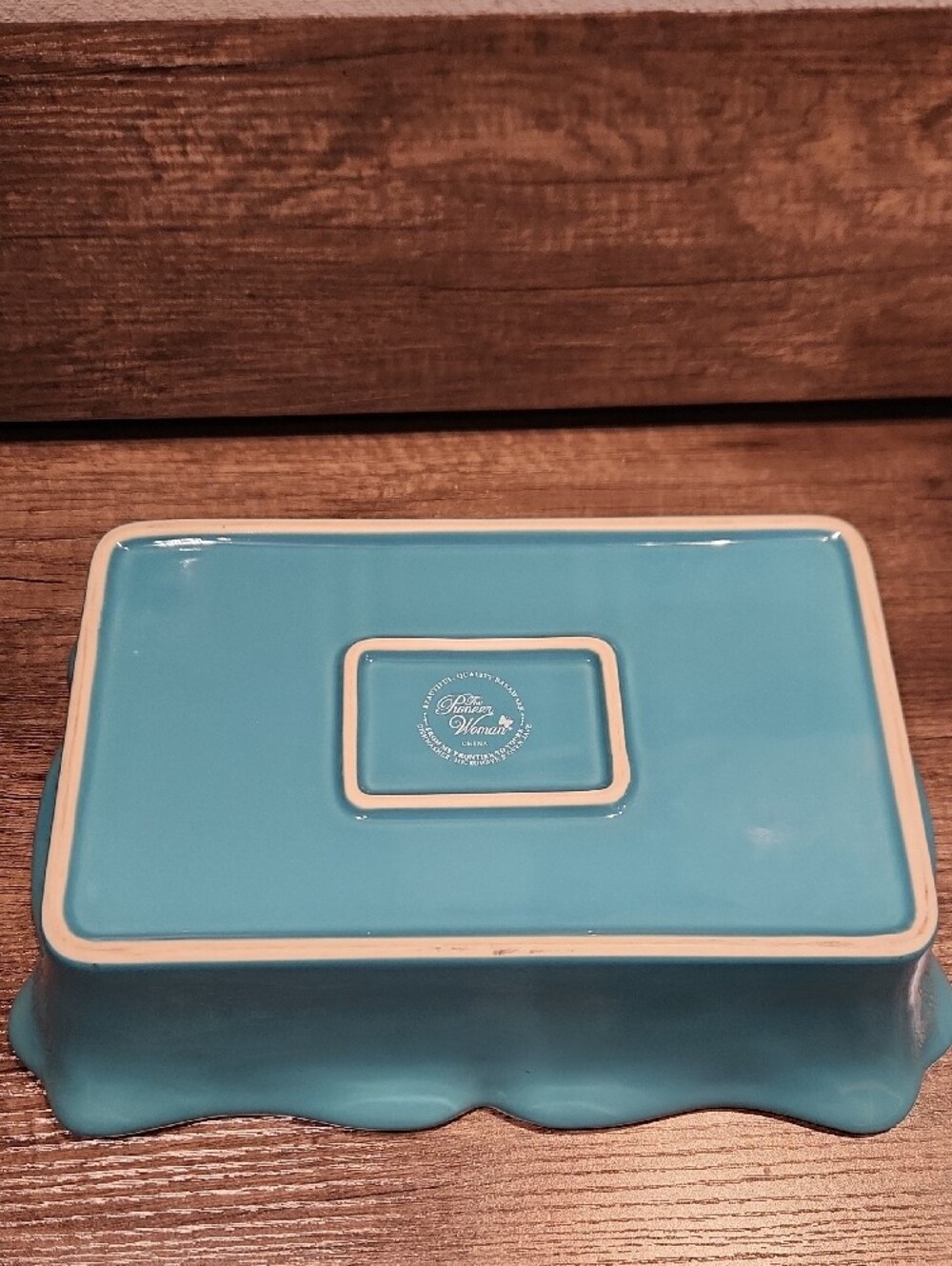 The Pioneer Woman Turquoise Rectangular Ceramic Baker - Picture 2 of 7